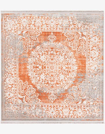 Terracotta New Vintage Square Rug