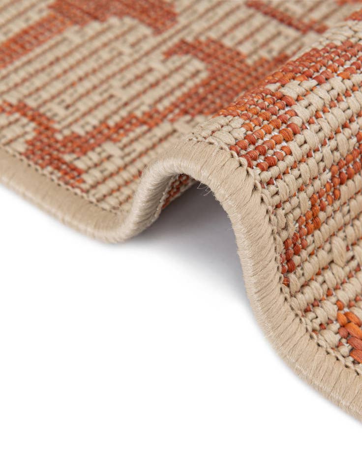 Detail image of 6' x 6'  Washable Botanical Indoor / Outdoor Square Rug