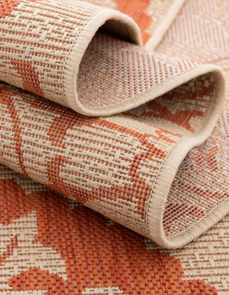 Detail image of 6' x 6'  Washable Botanical Indoor / Outdoor Square Rug