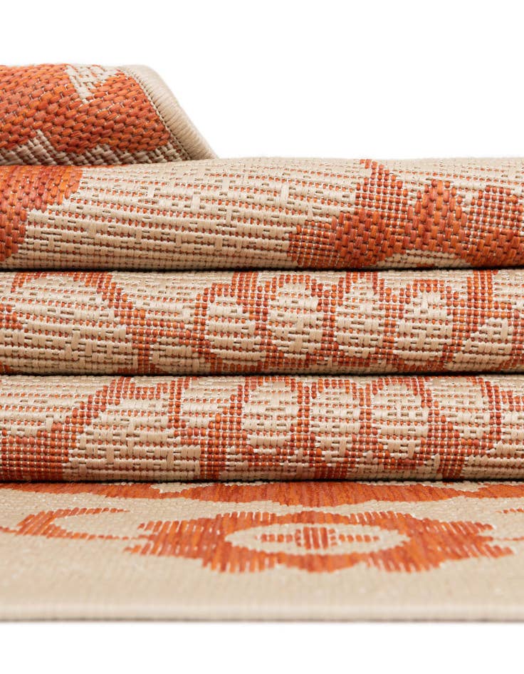 Detail image of 6' x 6'  Washable Botanical Indoor / Outdoor Square Rug