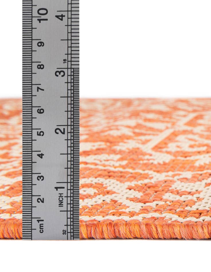 Detail image of 10' x 10' Easy-Clean Botanical Indoor / Outdoor Square Rug