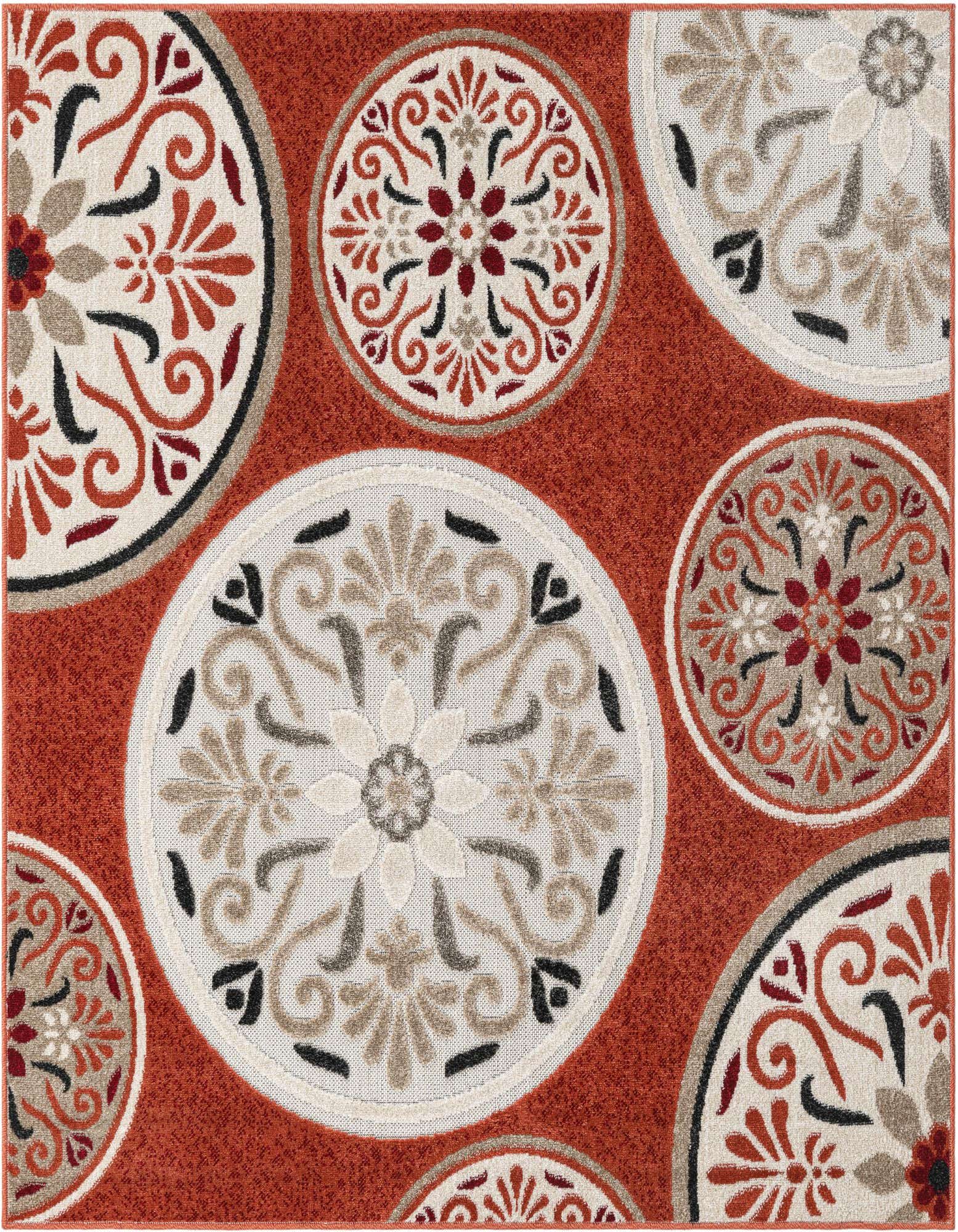 5' 3 x 5' 3 Easy-Clean Modern Indoor / Outdoor Square Rug