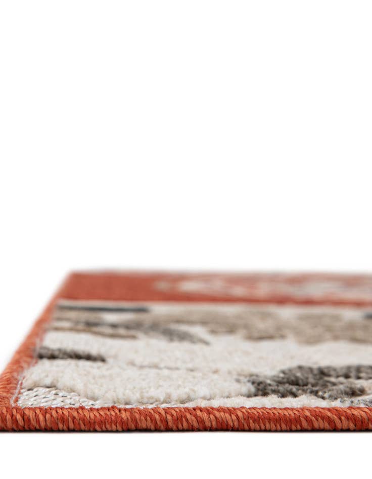 Detail image of 5' 3 x 5' 3  Washable Modern Indoor / Outdoor Square Rug