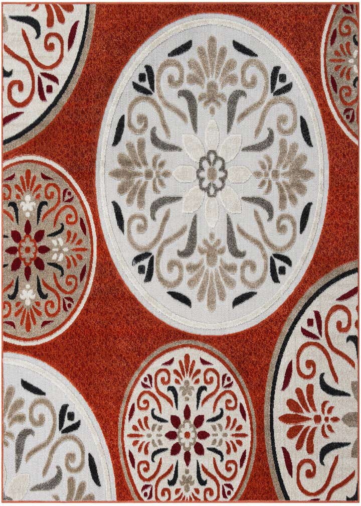 6' x 6' Easy-Clean Modern Indoor / Outdoor Square Rug