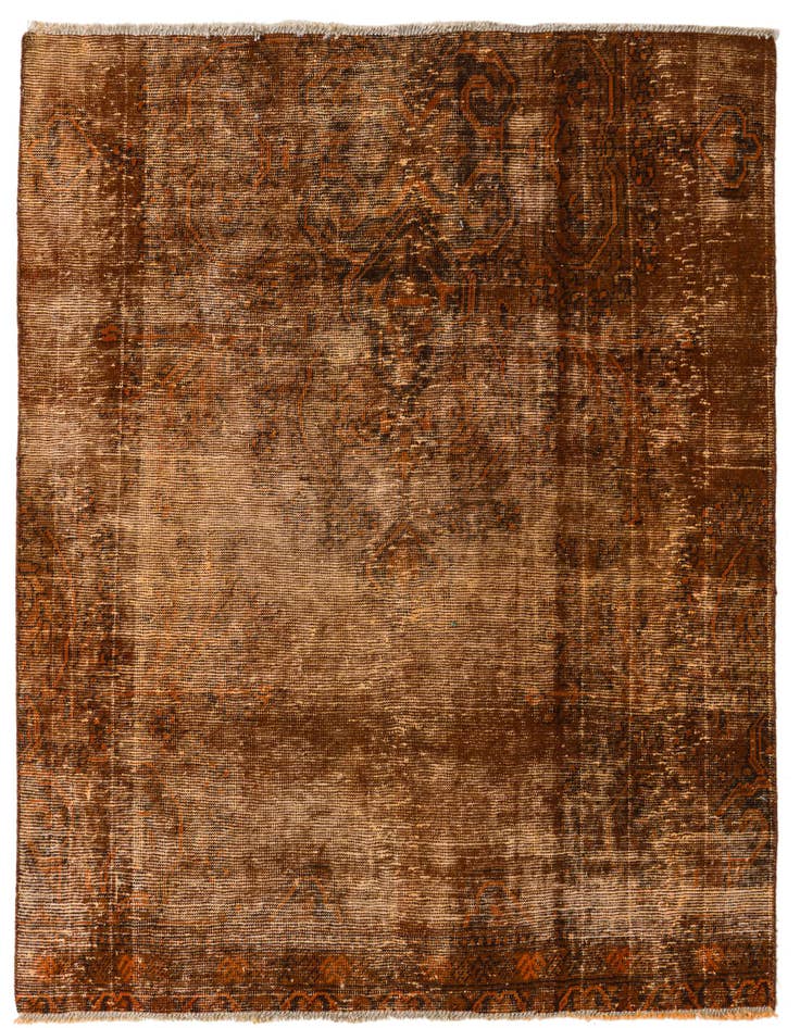 Detail image of 5' 1 x 5' 2 Hand Knotted Ultra Vintage Persian Wool Square Rug
