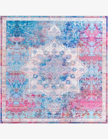 Tie Dye Washable Francesca Square Rug