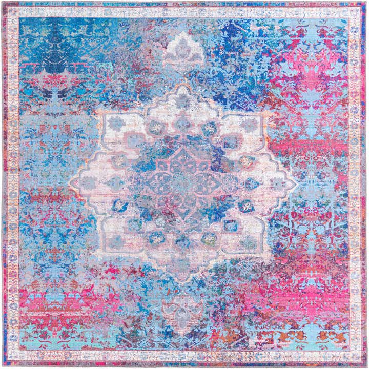 7' 10 x 7' 10 Washable Renaissance Square Rug