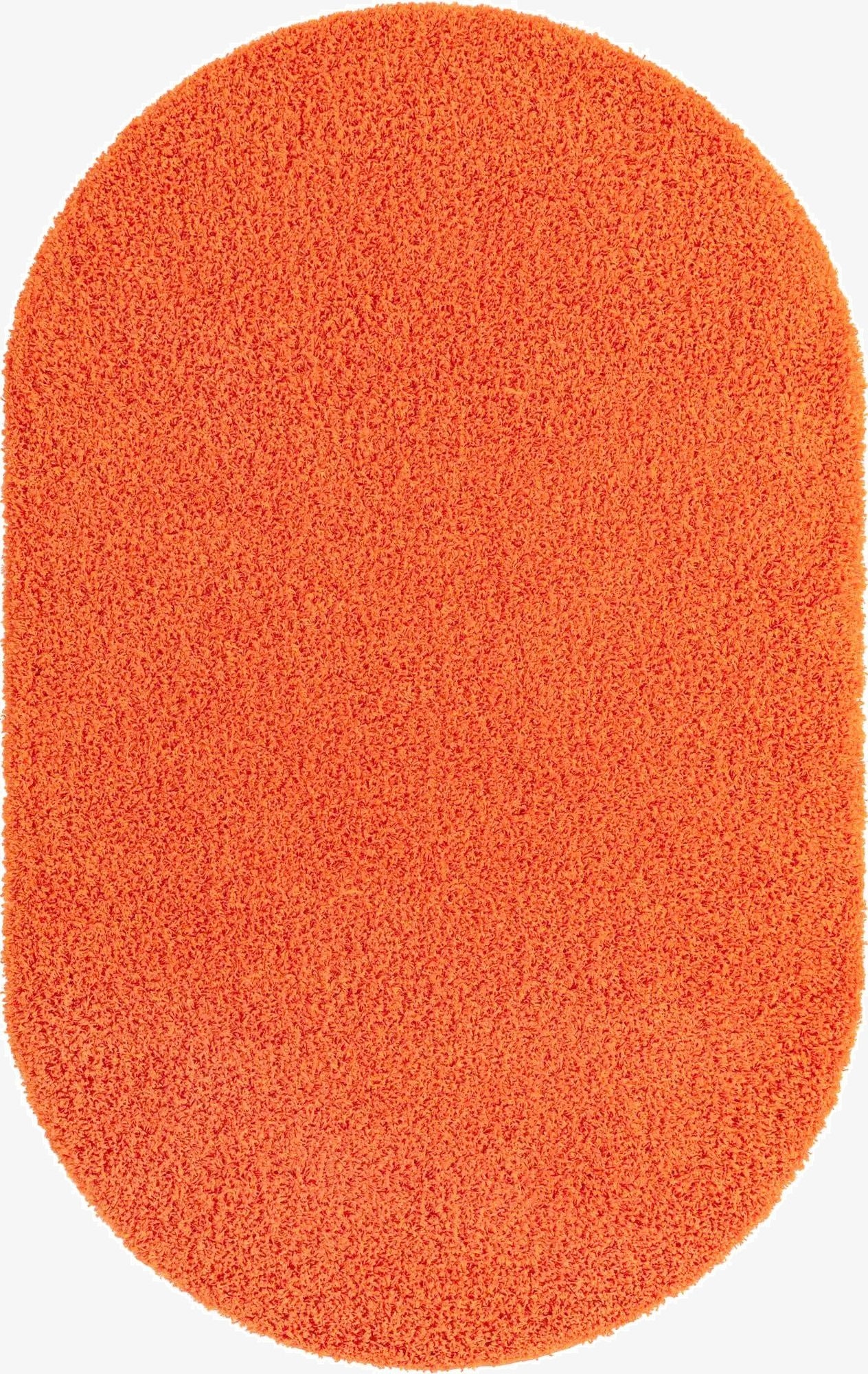 Primary image 5' 3 x 8' Solid Shag Oval Rug