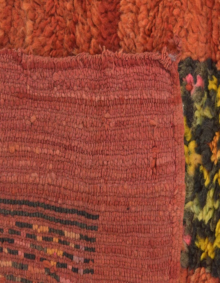 Detail image of 6' 3 x 11' 3 Hand Knotted Moroccan Wool Runner Rug