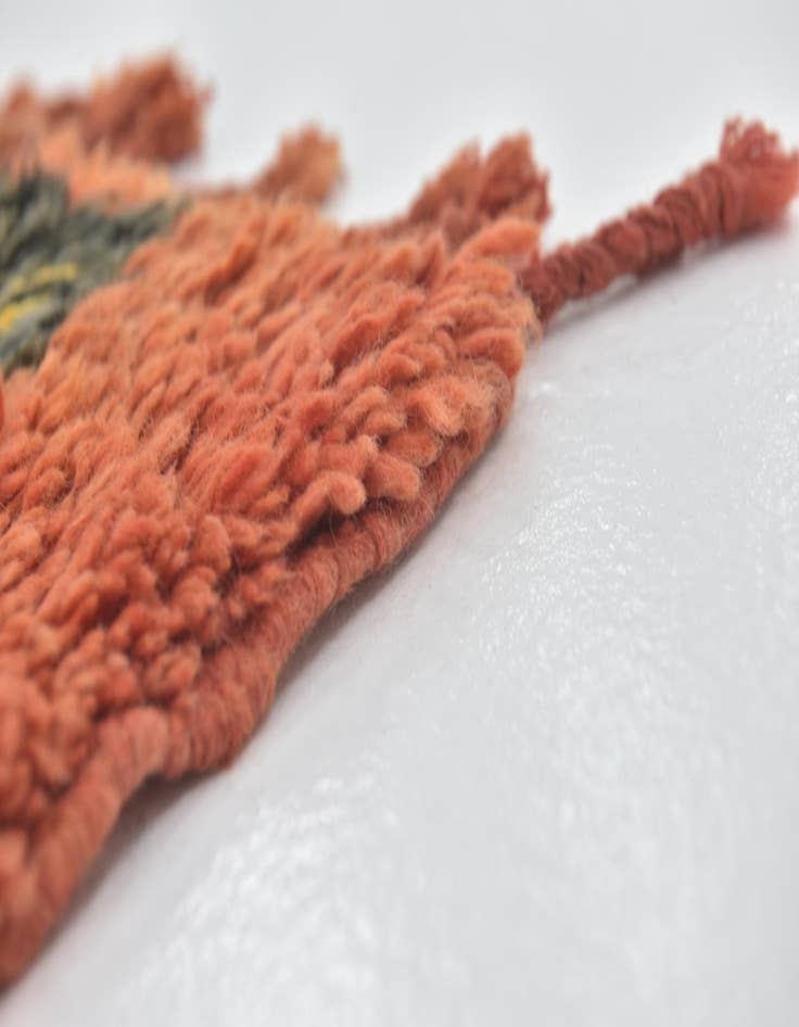 Detail image of 6' 3 x 11' 3 Hand Knotted Moroccan Wool Runner Rug