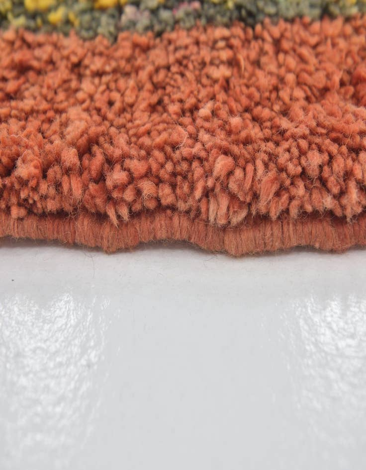 Detail image of 6' 3 x 11' 3 Hand Knotted Moroccan Wool Runner Rug