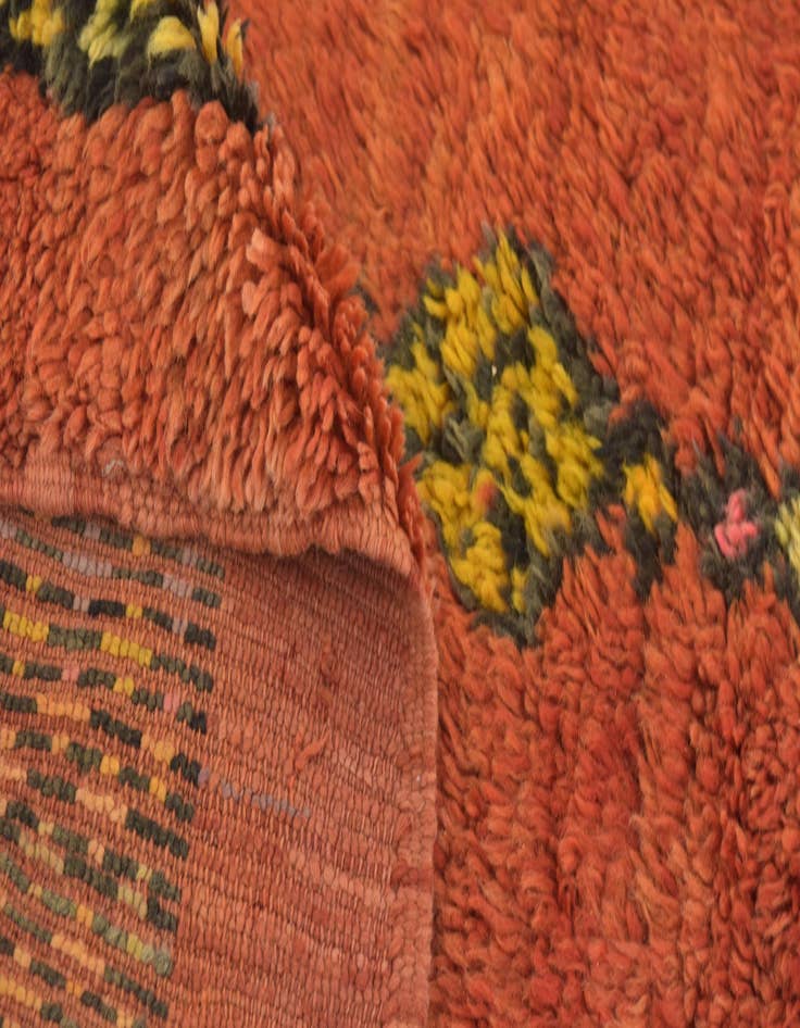 Detail image of 6' 3 x 11' 3 Hand Knotted Moroccan Wool Runner Rug