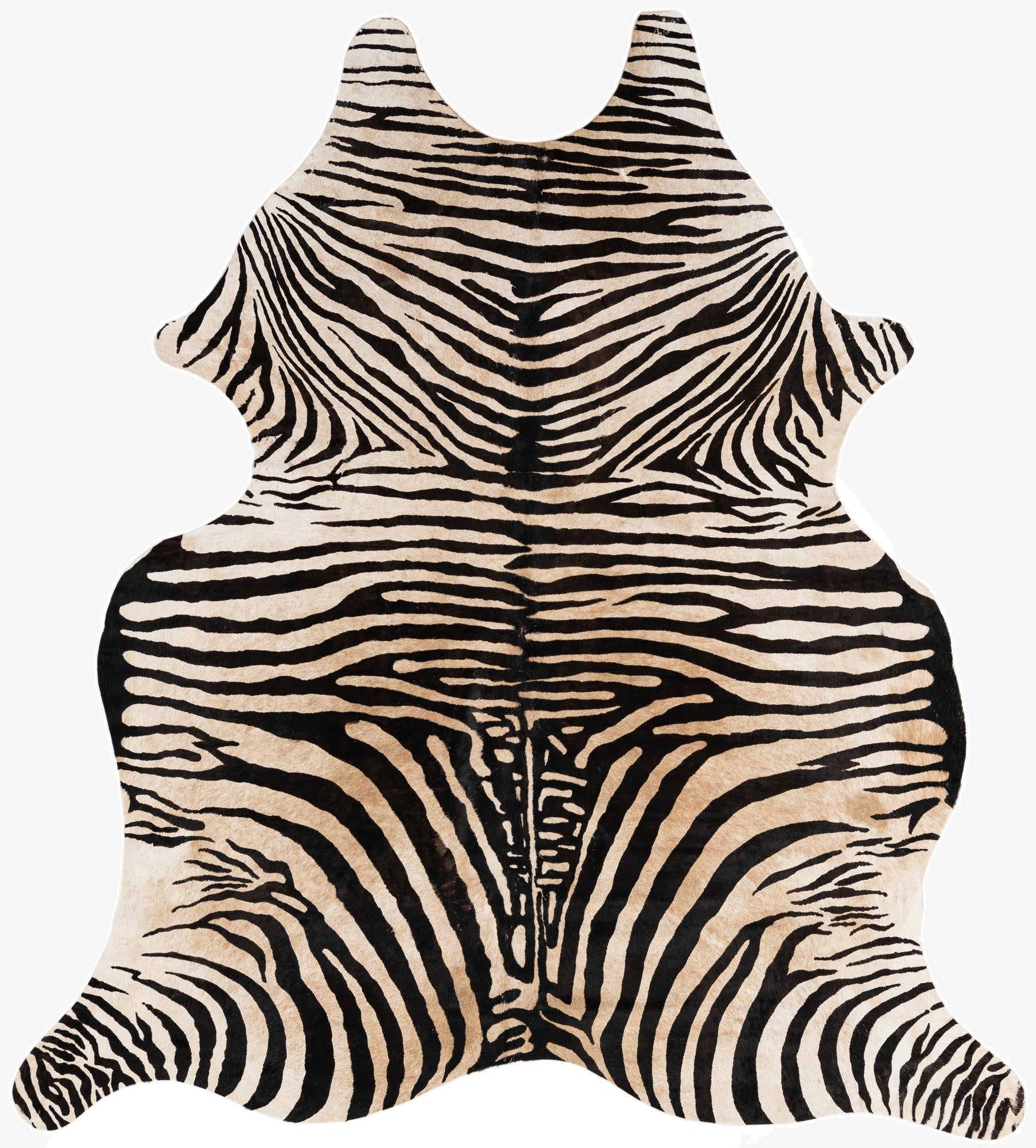 6' 2 x 6' 10 Cowhide Leather Freeform Rug