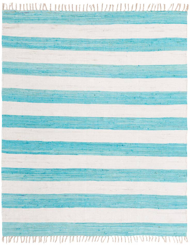 Detail image of 7' 10 x 10' Hand Woven Chindi Rag Rug