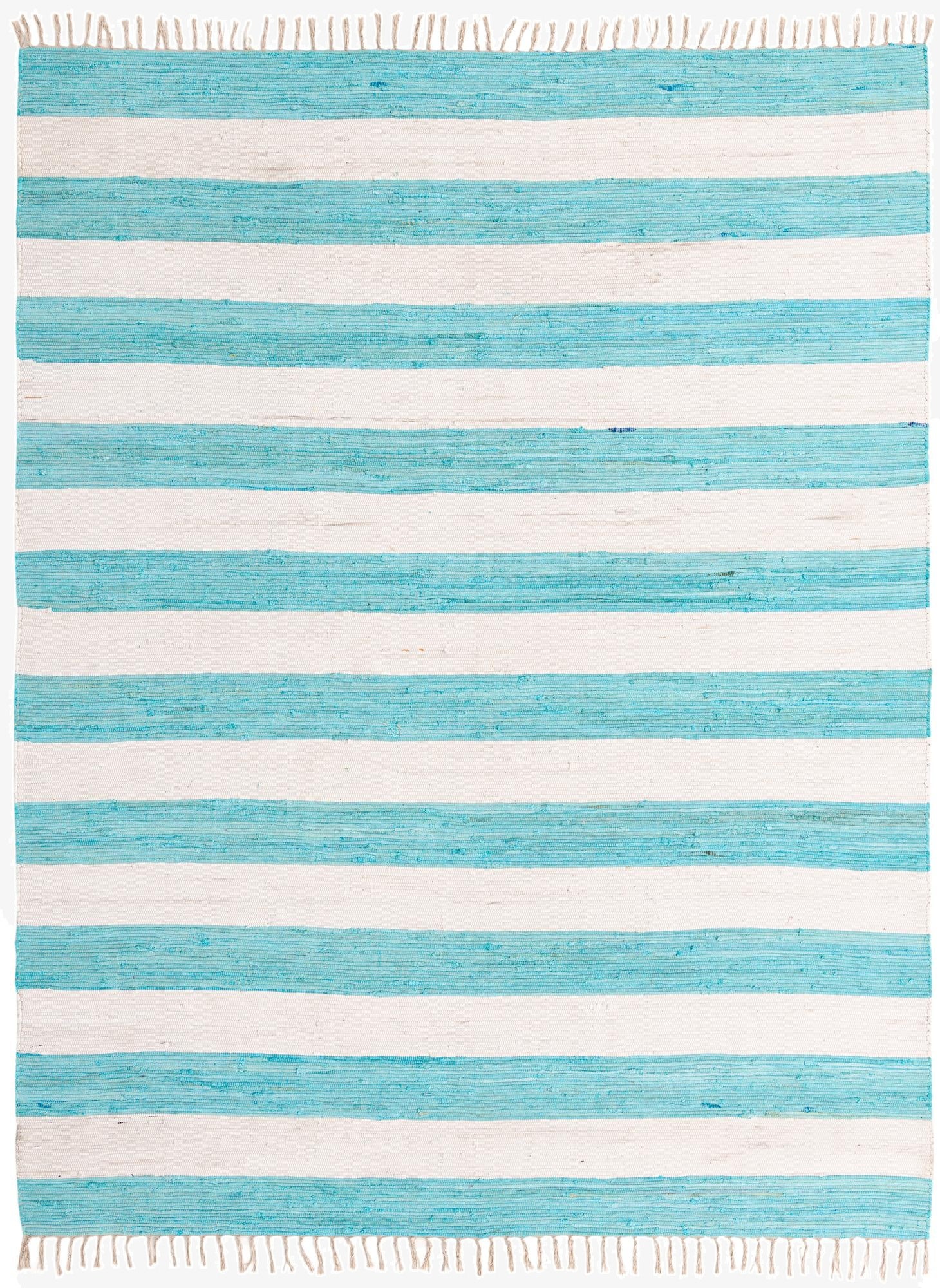 Primary image 9' x 12'  Hand Woven Chindi Rag Rug