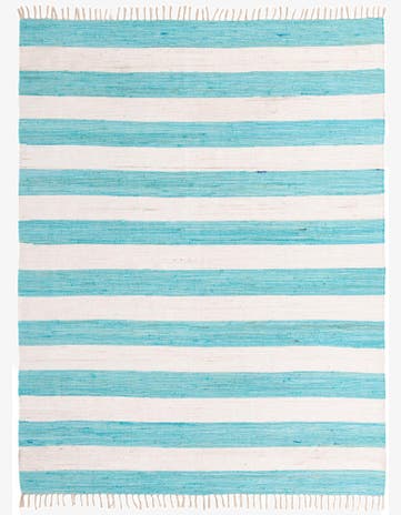 9' x 12' Hand Woven Chindi Rag Rug