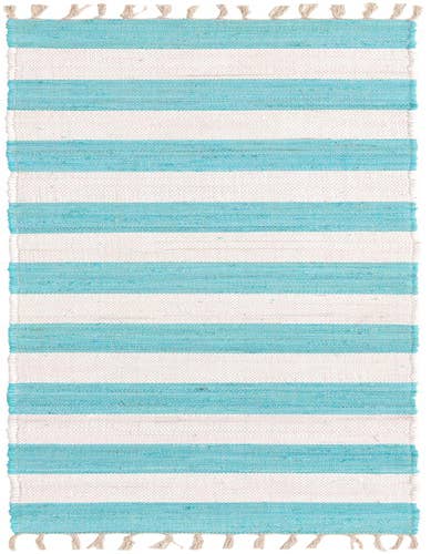 Detail image of 2' 2 x 10' Hand Woven Chindi Rag Runner Rug