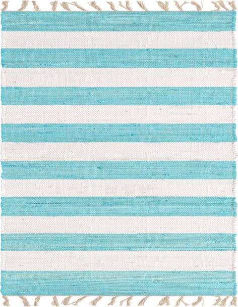 Detail image of 2' 2 x 8' Hand Woven Chindi Rag Runner Rug