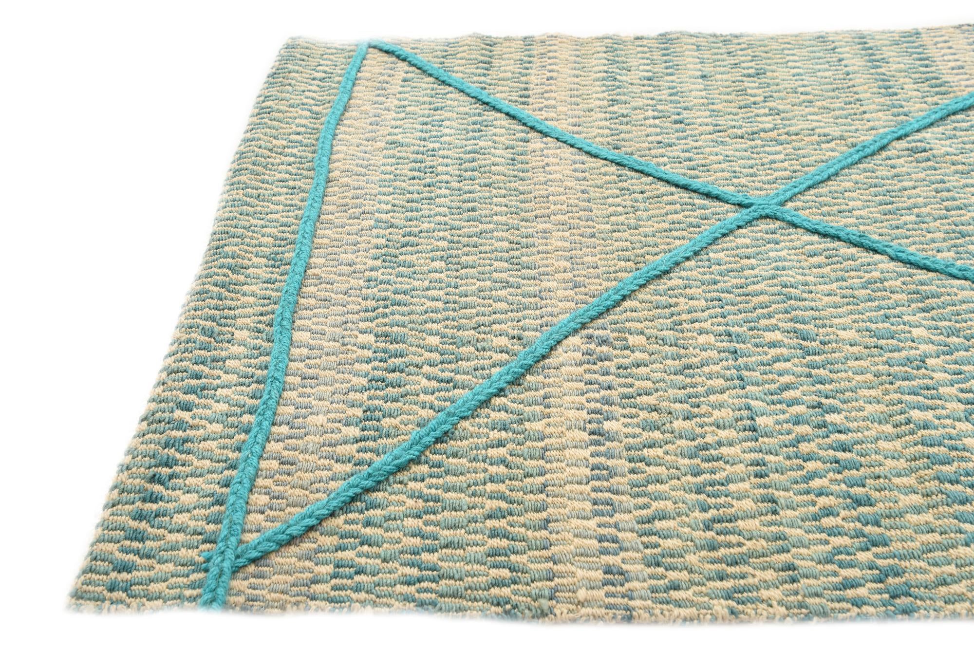 2' 7 x 9' 10 Hand Knotted Darya Wool Runner Rug