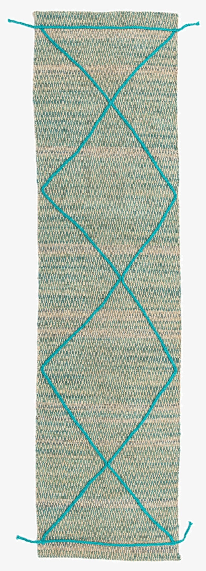 2' 7 x 9' 10  Hand Knotted Darya Wool Runner Rug