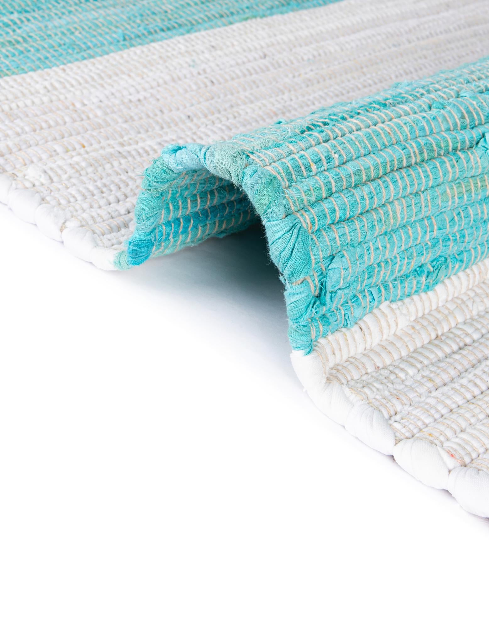 7' 10 x 7' 10 Hand Woven Chindi Rag Square Rug