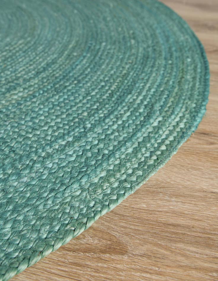 Detail image of 2' 2 x 3' 7  Hand Braided Jute Hearth Rug