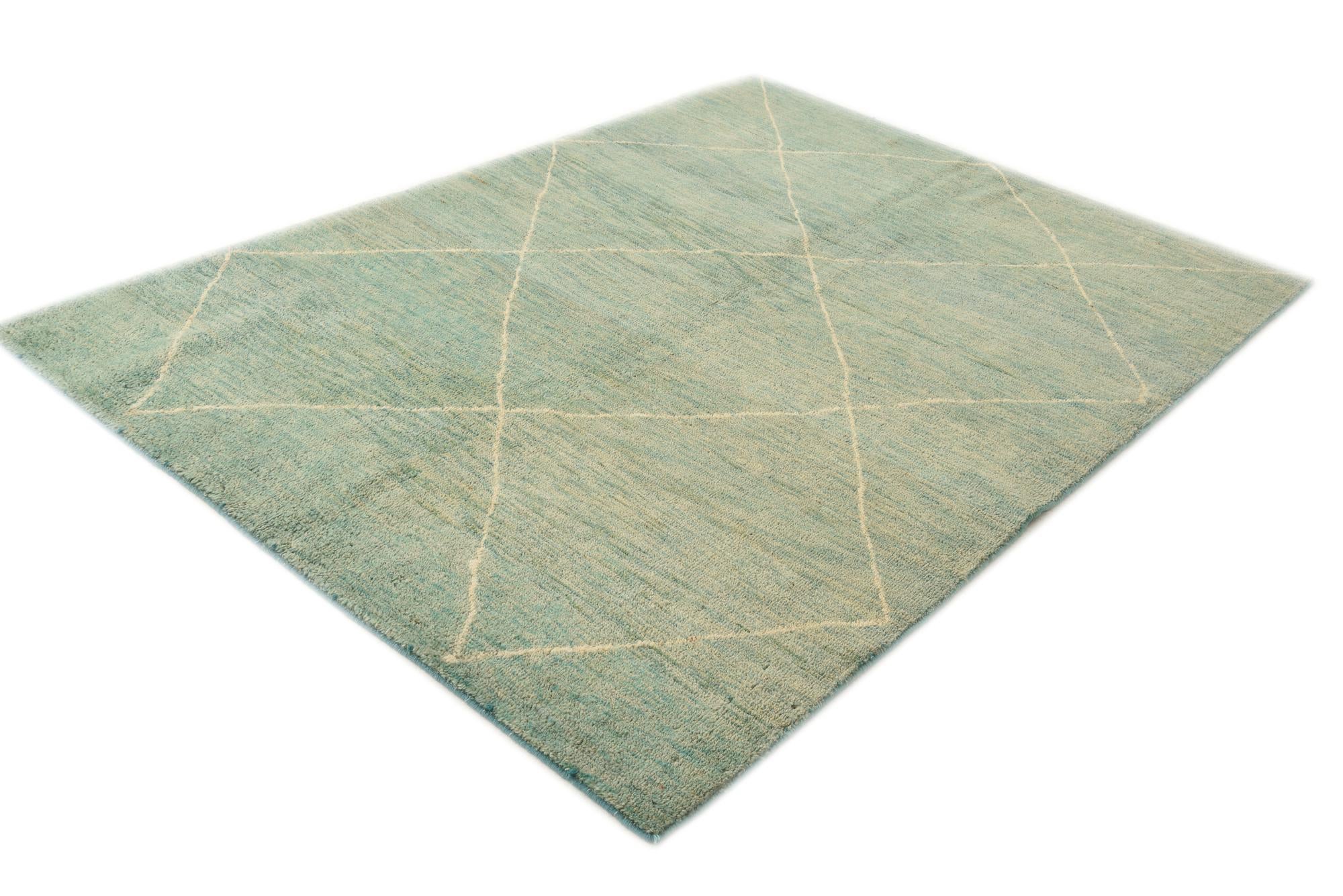 5' 7 x 7' 7 Hand Knotted Moroccan Wool Rug