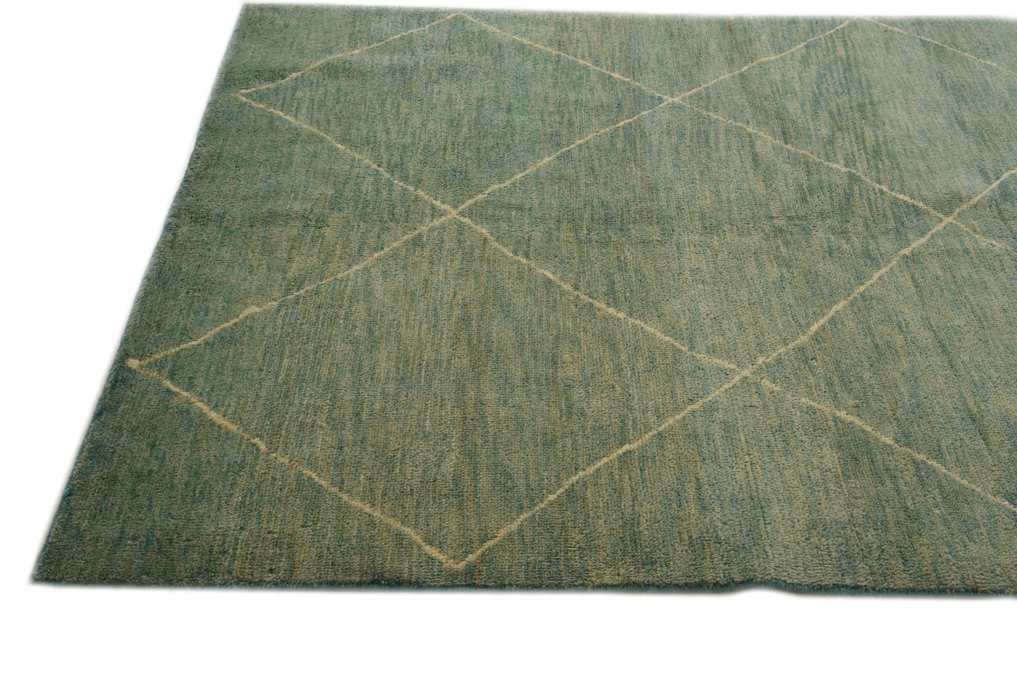 5' 7 x 7' 7 Hand Knotted Moroccan Wool Rug