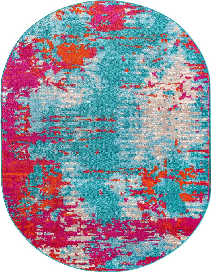 Detail image of 5' 3 x 8' Azalea Oval Rug