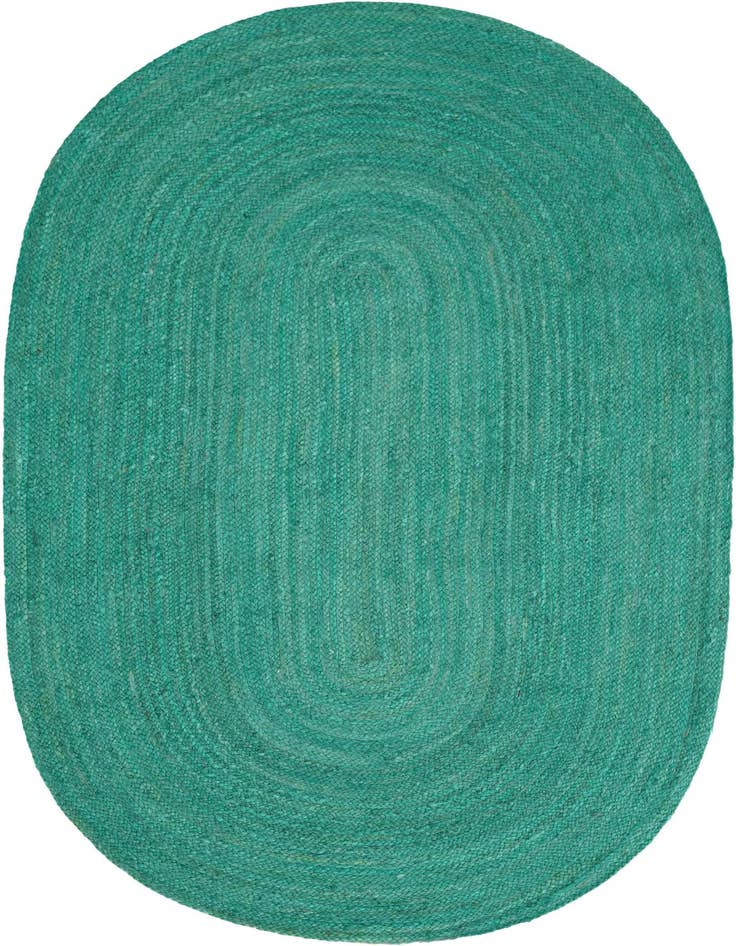 Detail image of 8' x 10' Handmade Braided Jute Oval Rug