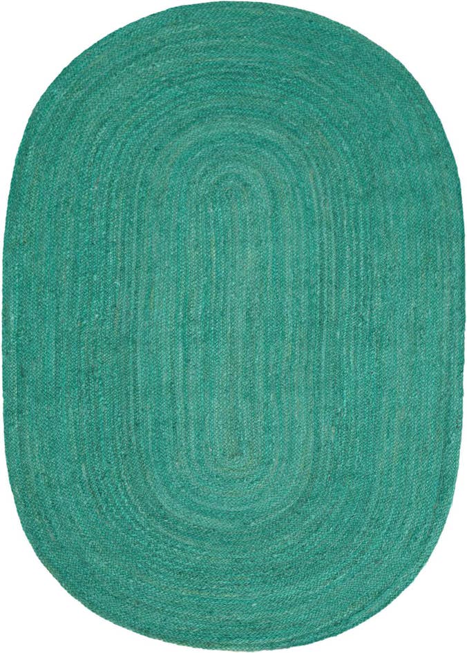 Detail image of 8' x 10' Handmade Braided Jute Oval Rug