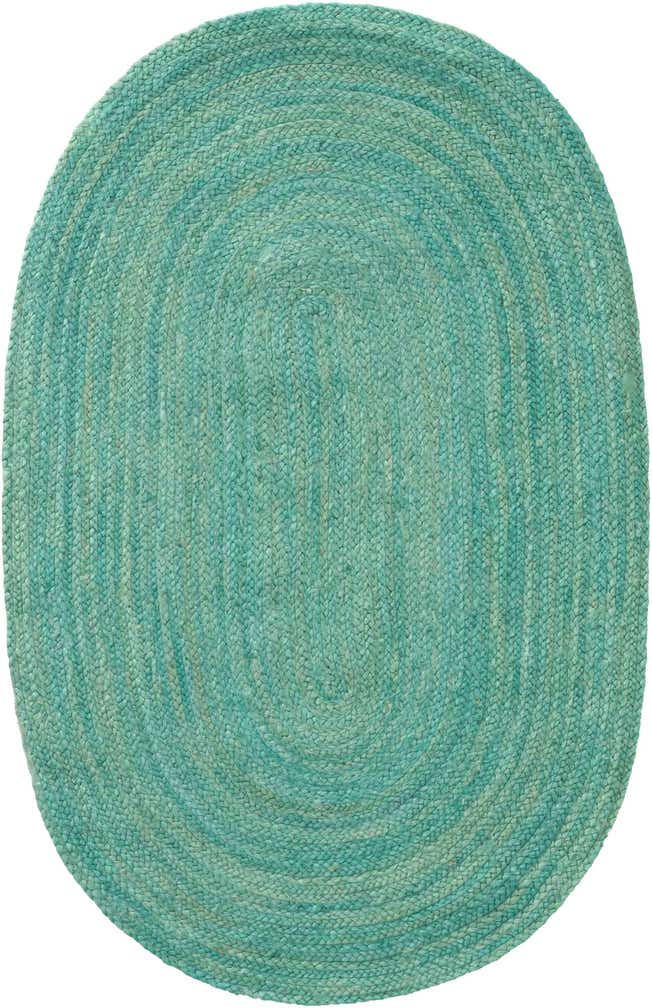 3' 3 x 5' 1 Handmade Braided Jute Oval Rug
