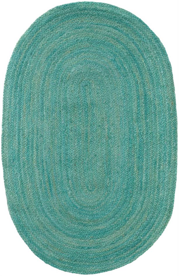 Detail image of 3' 3 x 5' 1 Handmade Braided Jute Oval Rug
