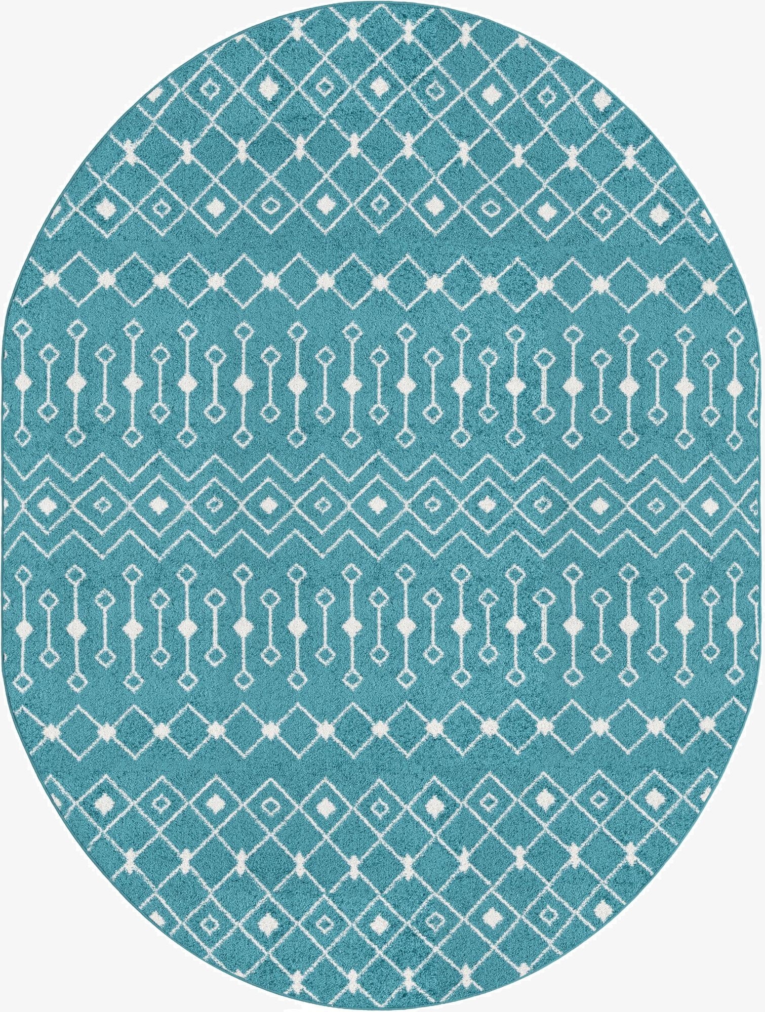 240cm x 305cm Moroccan Trellis Oval Rug