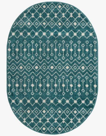 4' x 6' Moroccan Trellis Oval Rug