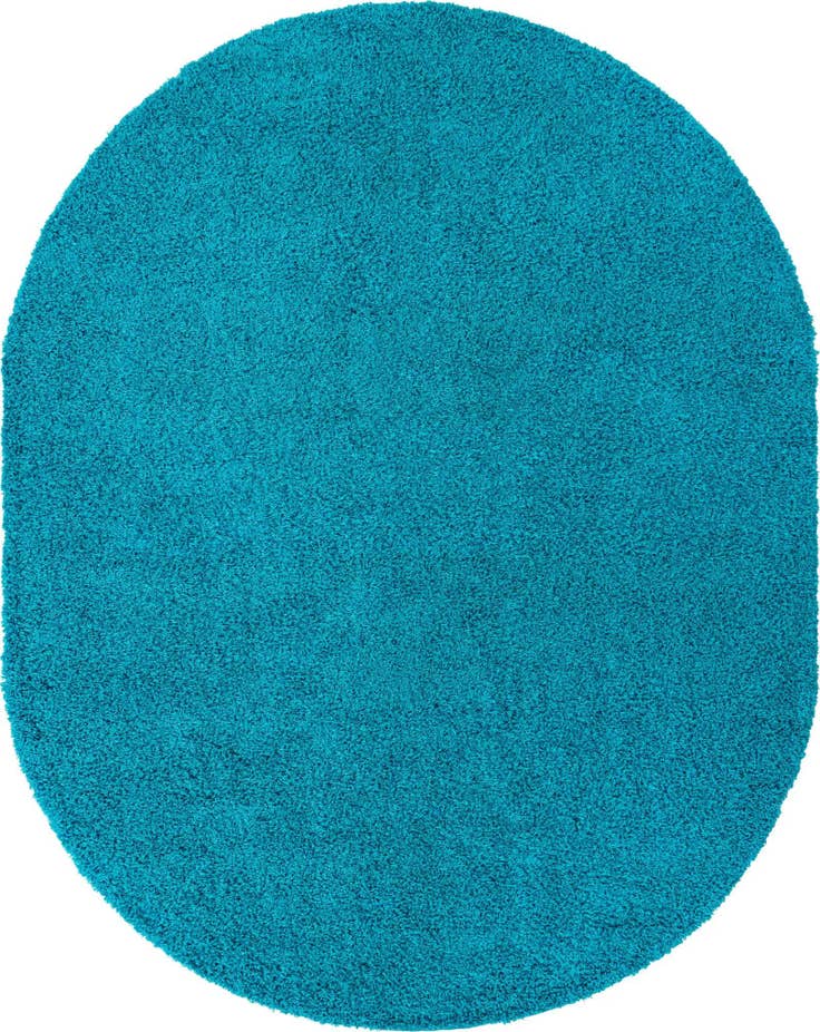 Detail image of 7' 10 x 10' Solid Shag Oval Rug