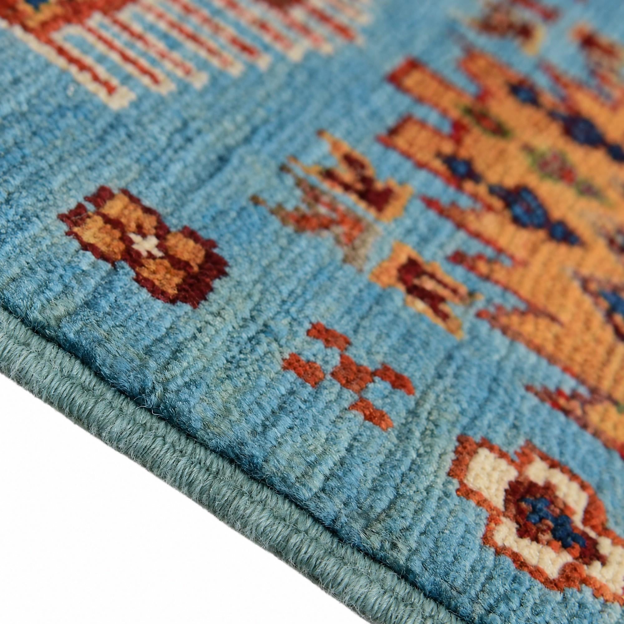 60cm x 90cm Hand Knotted Ariana Ziegler Rug