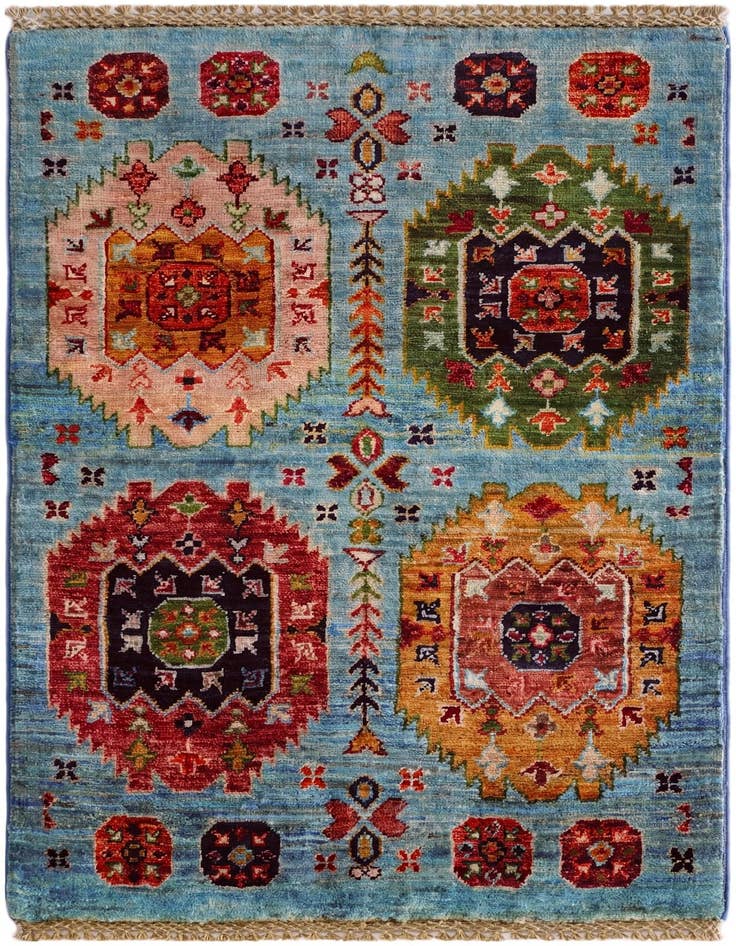 Detail image of 2' 1 x 3' Hand Knotted Ariana Ziegler Rug