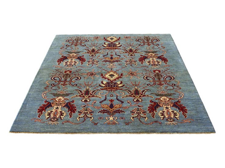 Detail image of 5' 1 x 6' 8 Hand Knotted Ariana Ziegler Rug