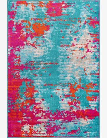 Turquoise Azalea Rug