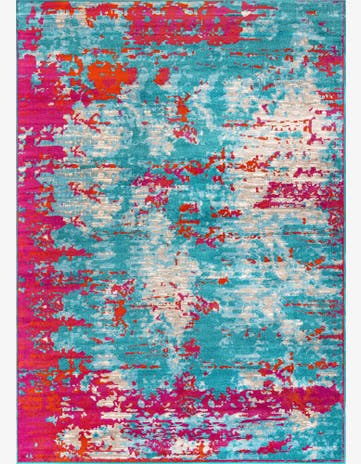 Turquoise Azalea Rug