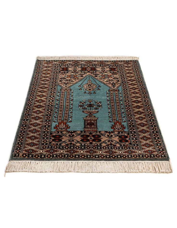 Detail image of 2' 8 x 4' 3 Hand Knotted Bokhara Oriental Wool Rug
