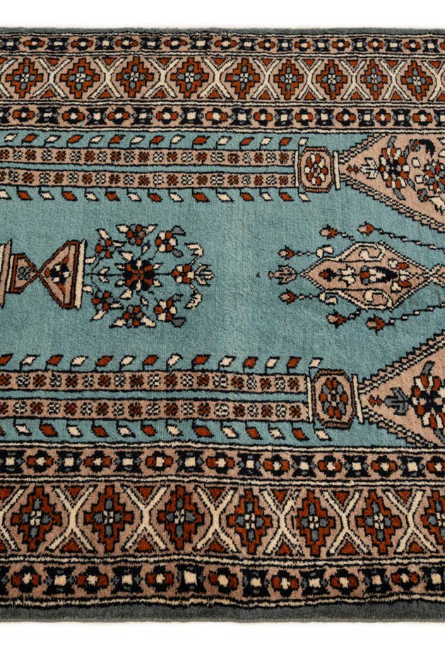 Detail image of 2' 8 x 4' 3 Hand Knotted Bokhara Oriental Wool Rug