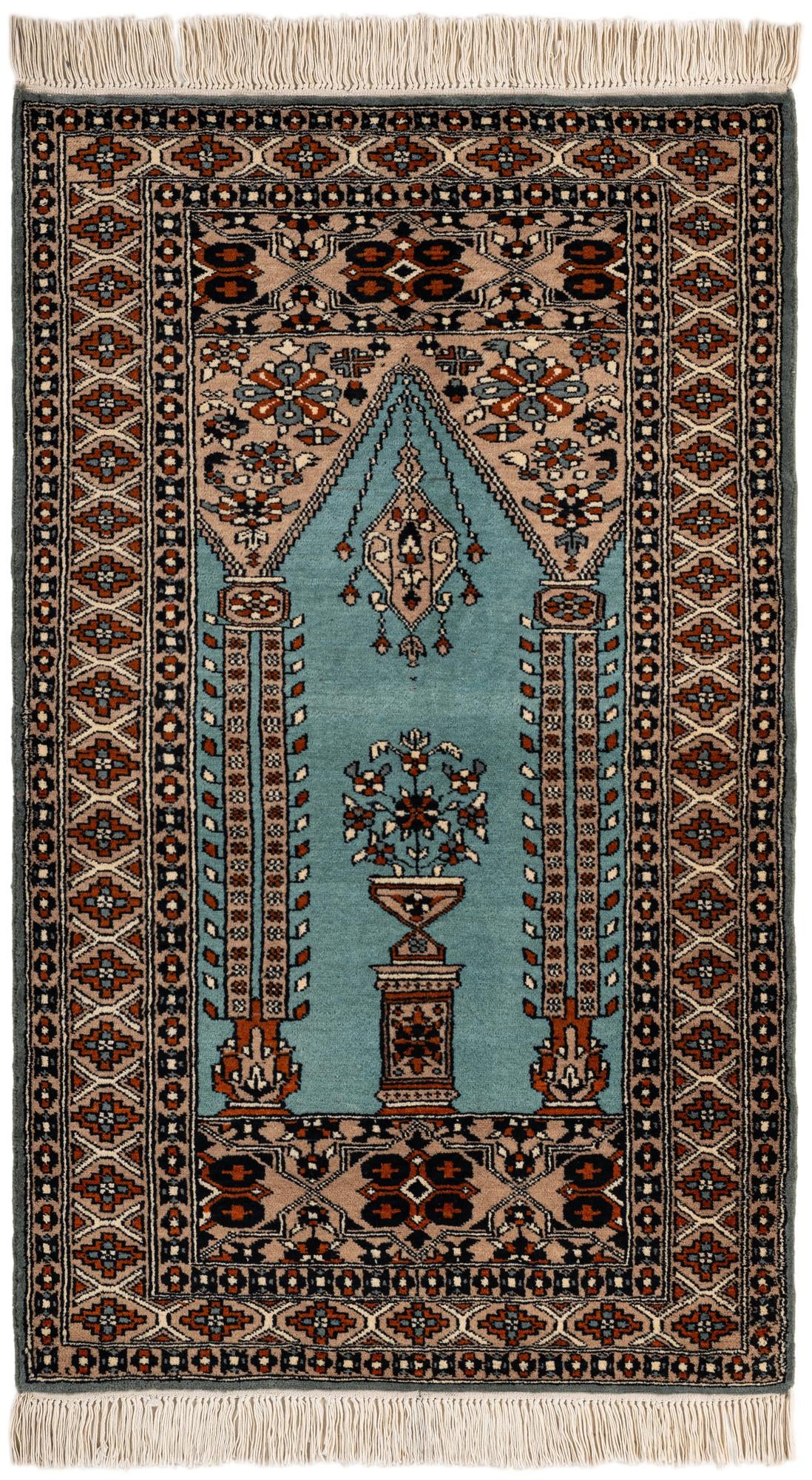 2' 8 x 4' 3  Hand Knotted Bokhara Oriental Wool Rug