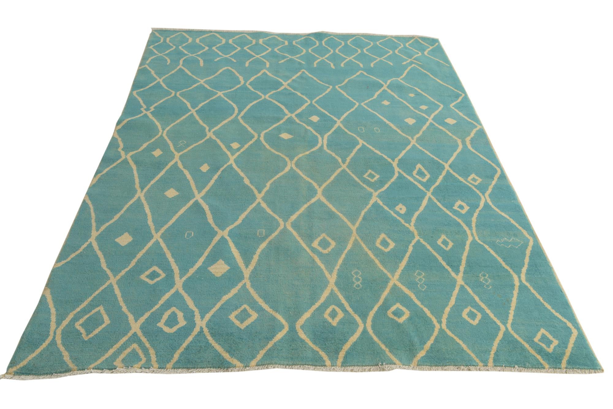 5' 8 x 8' Hand Knotted Darya Wool Rug