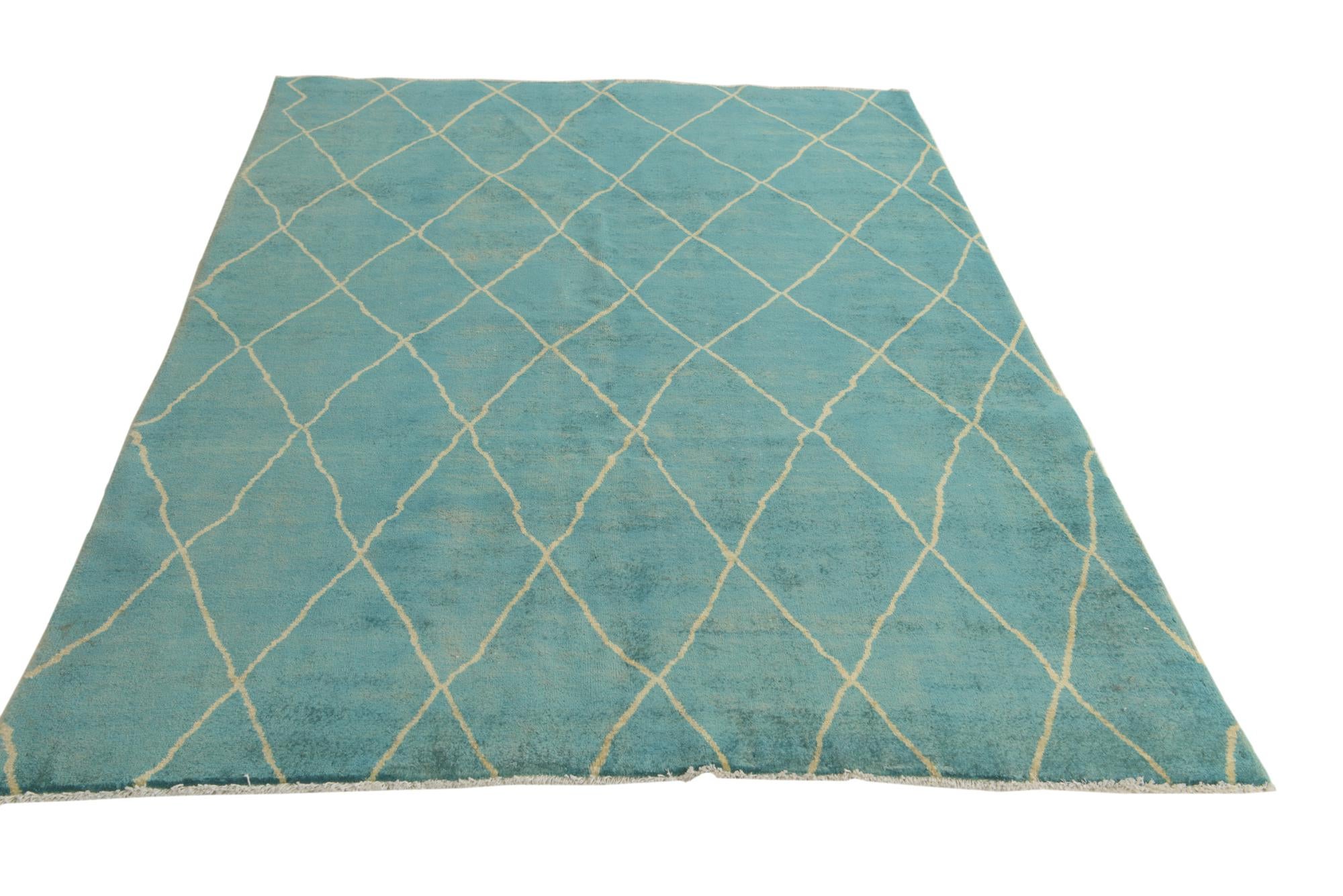 5' 8 x 8' Hand Knotted Darya Wool Rug