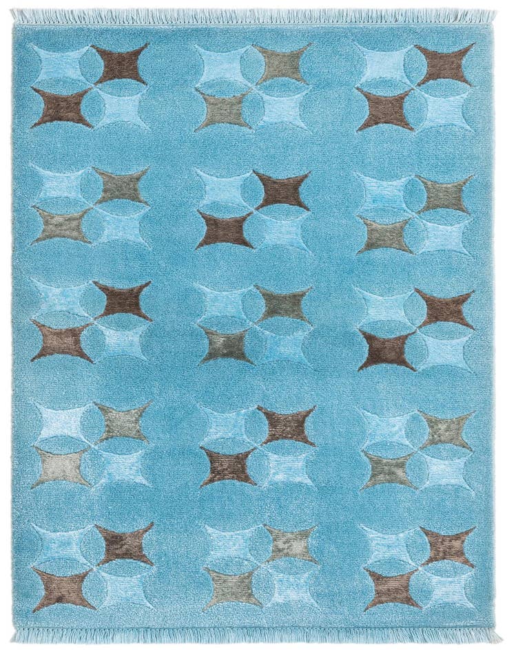 Detail image of 2' 10 x 4' 11 Hand Knotted Darya Wool Rug