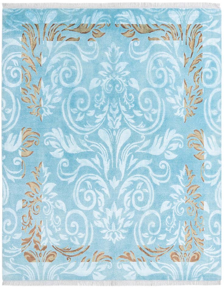 Detail image of 5' 10 x 8' Hand Knotted Darya Wool Rug