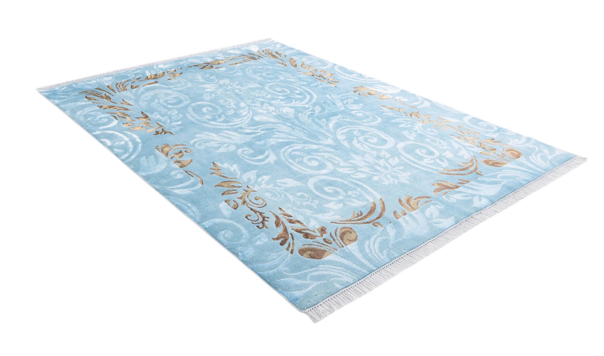 5' 9 x 8' Hand Knotted Darya Wool Rug