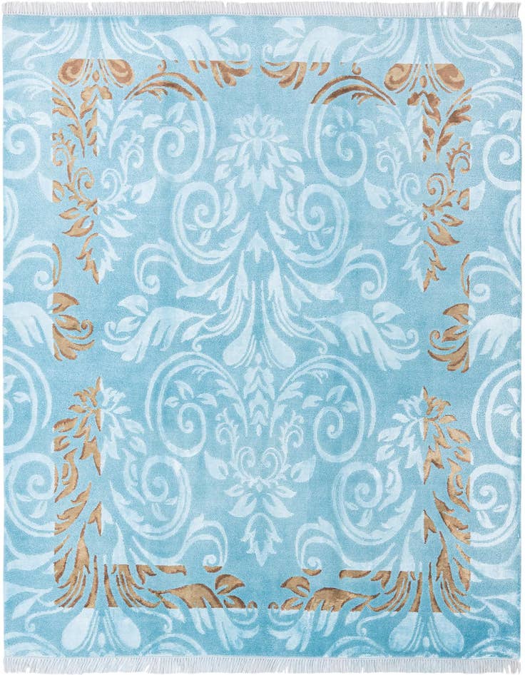 Detail image of 5' 9 x 8' Hand Knotted Darya Wool Rug